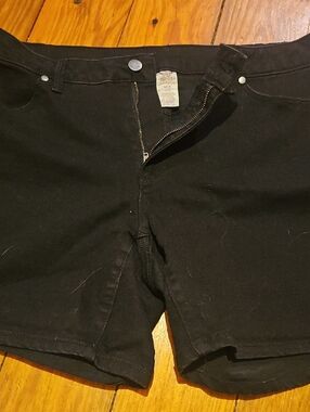 Faded Glory Black Denim Shorts